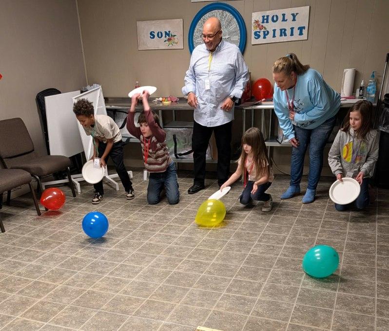 Awana game night with balloons